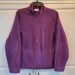 L.L. Bean Purple Eggplant Full Zip-up Fleece Jacket